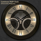 FOUNTAIN DESIGNS 24 Inch in/Outdoor Wall Clock with Temperature and Humidity Combo, Large Outdoor Clock for Patio Large Waterproof with Thermometer,Antique Hamilton Gold Metal