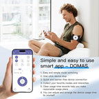 Wireless TENS & EMS Unit Back Pain Relief Massager - APP Controlled Bluetooth EMS Muscle Stimulator Machine for Back Shoulder Leg Neck Pain Relief (Black)