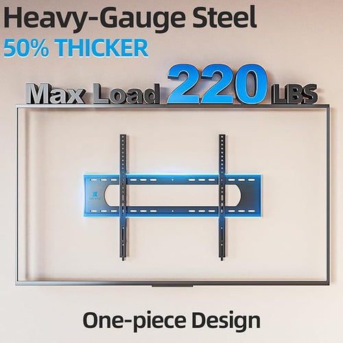 85 86 98 100 inch Heavy Duty TV Wall Mount for 55-120 inch Large TVs up to 220 LBS & 900x600mm Vesa, Ultra Slim Fixed TV Mount, Low-Profile TVS Bracket, 16" 24" 32" Wood Stud, Fit Most 65+ 75+ 120 TVs