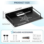 Floating Shelves for Projector, Metal Wifi Router Shelf, Cable Box Wall Mount, Dvd Player Shelf, Wall Mounted Floating Stand/Holder-2pcs