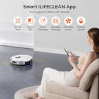 ILIFE A30 Pro Robot Vacuum and Mop, Self Emptying Station for 60 Days, 5000Pa Suction, LiDAR Navigation, No-Go Zones, 2.4G WiFi/App/Alexa/Remote Control, Clean Hard Floors to Medium-Pile Carpet, 110V