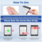 DATAFY Page Turner for Kindle Remote Control Page Turner Clicker for Kindle Paperwhite Oasis Kobo eReaders Reading Novels Kindle Accessories eBook Accessories with Storage Sleeves