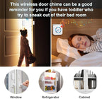 SanJie Door Chime, Door Open Contact Sensor Alarm for Business/Store/Home/Office When Entering, with 500 FT Range,26 Chimes 5 Adjustable Volume 2 Receivers +2 Sensors
