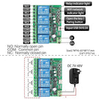 DieseRC 4 Channels WiFi Smart Switch, DC 5V 12V 24V 36V Passive Output Relay Module Ewelink APP WiFi Control Compatible with Alexa/Google Home, Inching/Self-Locking Switch
