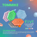 TOMMIKE Hexagon Push Pop Fidget Toy Bubble Sensory for Anxiety & Stress Relief Special Needs Autism Learning Office School Game Crafts Kids Adults (Pastel Lilac)