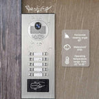 Wired Video Multifamily Apartment Intercom System,2/3/4/6/8/10/12 Units 7 inch Monitor Video Door Phone Kit,Video Doorbell, ID Card Unlock, 2 Way Audio for Home (1 doorbell + 10 Monitor)