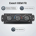 1623939-A A/C Control Switch Air Conditioning Climate Control Module, Front Climate Control Module Panel for Oldsmobile Bravada 1998-2004, Replace OE# 16250545, 09351325, 15098964