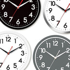 AKCISOT Wall ClockModern Black Silent Non Ticking Wall Clocks Battery Operated 10 Inch,Small Analog Classic Clock Decorative for Bedroom, Kitchen, Home Office, Bathroom, School, Living Room