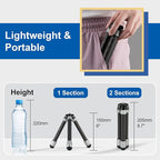 LEOFOTO Carbon Fiber Small Tabletop Travel Tripod, Weight 108g/0.23lb, Maxload 5kg/11lb, Lightweight Tripod Stand, 1/4" Inch Screw, for Camera/Phone Holder/Projector, MT-02C Long Version (MT-02CL)