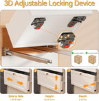 Chibery 9 12 15 18 21 Inch Undermount Soft Close Drawer Slides, Full Extension 3D Locking Device, Concealed Bottom Mount Rails for face Frame Cabinet, Rear Mount Brackets, 100 LB, 15 inch-1 Pair