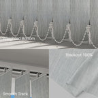 Blindify Motorized Vertical Blinds, Blackout Sliding Door Shades Vertical Shades Remote Control Customize, Off-White