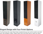 Rockville RockTower 68D 400W Passive Tower Speaker 8 Ohm, Deep Bass, High-Fidelity Sound, Sleek Dark Wood Design, for Home Audio Enthusiasts