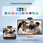 2K Windows Hello Webcam, Windows Hello Facial Recognition, 2K Camera Auto Light Correction, USB Webcam with Microphone, Wide Field of View, Privacy Cover, Works with Microsoft Teams, Zoom, Google Meet