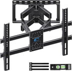 HOME VISION Full Motion TV Wall Mount for 32-85 inch TVs up to 132lbs, Fits 8”/ 12” /16” Wood Studs, TV Mount Wall Bracket with Dual Articulating Arms, Swivel, Tilt, Max VESA 600x400mm