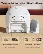 BellMan Visual Timer with Pause Button, 60 Minute Countdown Rainbow Timer for Kids and Adults with Silent Operation, Study and Meetings Time Management Tool, Design for Home, Office and Gift, White