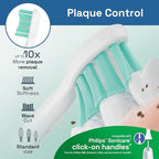 Brushmo Plaque Control Replacement Toothbrush Heads, Compatible with Philips Sonicare Click-on Electric Toothbrush Handles, 8 Standard Replacement Heads, Soft Dupont Bristles, BM928, White