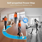 BROBIG Wet Dry Vacuum Cleaner, 180°Lie-Flat Vacuum Mop All in One with Auto Self-Cleaning, Smart Floor Cleaner Machine for Hard Floor, 45 Mins Runtime, Edge Cleaning, Self-Propelled Vacuum Mop Combo