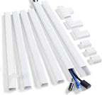 ZhiYo Cord Hider Wall Kit, 87in Cord Cover Wall Mounted TV, Wire Covers for Cords, Paintable Wire Hiders for TV On Wall, TV Cable Hider Wall Kit, Wall Cord Concealer, 6 x L14.5in W0.98 H0.5in, White