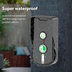 Swokely Rechargeable Wireless Intercom Unit, 2-Way Talking, 500 Meter Talking Distance, Power Saving, IP54 Water Resistance Rating, 2 Pcs, Suitable for Home, Office (Black)