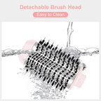 IG INGLAM 4 in 1 Blowout Hair Dryer Brush Set - Negative Ion Detachable Hair Dryer, Volumizer Styler with 2 Brush Heads, Pink