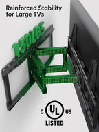 USX MOUNT UL Listed Full Motion TV Wall Mount for 37-90 Inch TVs up to 150 lbs, TV Mount Bracket with Articulating Arms Pre-Assembled, Swivel and Tilt, Fits 16",18, 24" Wood Studs, Max VESA 600x400mm