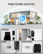 LNDU [2026 Upgrade Version] Fingerprint Smart Lock with Apple Home Key, NFC & Keypad, Keyless Entry Door Lock Deadbolt for Front Door, Works with Homekit, Auto Lock & Easy Install, US Tel Support