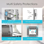 Mamibot W120-DP Robot Window Cleaner - 3200Pa Strong Suction, Multiple Cleaning Modes,4 Water Spray Nozzles,Edge Detection Technology,App&Remote Control(Grey)