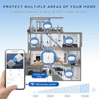 WiFi Water Leak Detectors for Home 3 Pack, Wireless Smart Water Leak Sensor, 120dB Adjustable Water Sensor Alarm Leak Detector, APP Alerts, 3 Water Sensors & 1 Hub for Kitchen, Bathroom, Sink, Laundry