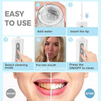 GOLDANT 350ML Water Flosser with Drainage & Storage Stand, Keeps Dry & Clean, 5 Modes, 360°Nozzle, Cordless Rechargeable, IPX7 Waterproof, Portable for Home & Travel (White)