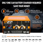 12V 24V Manual Battery Charger Maintainer, 0 to 15A Arbitrarily Adjustable Car Battery Trickle Charger, Battery Desulfator with Repair, Winter Mode, Suitable for AGM Gel Deep Cycle Truck RV ATV