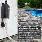 Minoston Outdoor Smart Plug, WiFi Outlet, IP65 Weatherproof, Compatible with Alexa, Google Assistant, Timer & Countdown by Smart Life APP, No Hub Required, FCC Certified, 2 Pack (MP22W)