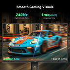 KTC 27 Inch Gaming Monitor 240Hz, FHD 1080p Fast IPS Computer Monitor with Adaptive Sync, HDR, Height Pivot Tilt Adjustable, Vesa Mount, HDMI/DP/USB, H27F7