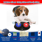 ANLIKY Dog Communication Sound Buttons with Mat, 30 Scene Training Stickers,15 Custom Stickers, Training Instructions, Material Safety, Contains AAA Batteries