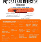 PQWT Underground Water Leak Detectors for Home PQ125A Wall Pipe Water Leakage Detection with Touchscreen Earphone and Carrying Case Multi Sensor Acoustic Pipeline Sound Intensifier