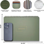 | Meeting Notebook for Work | 8.25" x 11.75" | Project Planner | Simple Design | Multiple Layouts | Office and Business Planner (Evergreen, Meeting Planner - Landscape)