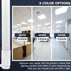 Luxrite U Bend LED Tube Light, T8 T12, 17.5W (32W Equivalent), 3 Colors 3500K | 4000K | 5000K, 2100 Lumens, Fluorescent Light Tube Replacement, Direct or Ballast Bypass, UL Certified, G13 Base, 6-Pack