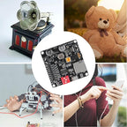 AITIAO 2PCS 20W Voice Playback Module MP3 Music Player DC 6-35V 12V/24V Sound Board USB Downloadable Music Player 24-bit DAC Output MP3 WAV Support TF Card 32GB for Broadcast Device