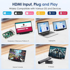 HMTECH 7'' Raspberry Pi Screen, 800x480 HDMI Small Monitor with Dual-Speaker, LCD Screen Display for Raspberry Pi 4/3/2/Zero/B/B+ Win11/10/8/7 (Non-Touch)