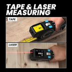 ACEGMET DTX10 Digital Tape Measure - Laser Measurement Tool & Auto Lock Tape with Instant Digital Readout, Green Aligning Laser & Incremental Measurement