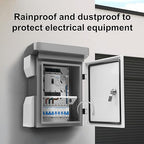 Outdoor Electrical Box, Cold-Rolled Steel Plate, Aluminum Alloy Back Beam, One-Piece Ventilation Design, IP65 Waterproof, Wall/Pole Mounted (15.7" x 11.8" x 7.5")