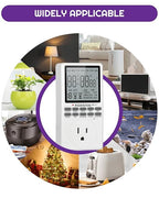 Outlet Timer, NEARPOW Multifunctional Programmable Timer with Countdown and 7-Day Digital Infinite Repeat Cycle Intermittent, 19 ON/Off Programs for Electrical Outlets, 3 Prong, 15A/1800W