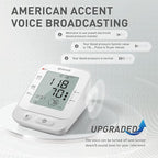 yuwell Blood Pressure Monitor, Large Upper Arm Blood Pressure Cuff, Digital Blood Pressure Machine for Home Use, Large Display, Stores 99 Readings, Voice Broadcasting with Power Adapter and Batteries