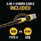 DEWALT Heavy Duty Wireless Charger, 15W Max Cell Phone Charger, Fast Wireless Charging Pad for MagSafe Compatible iPhone 17/16/15/14/13/12 Plus Pro Max, Includes Wall Mounting Plate (No AC Adapter)