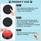10 PCS Red Voice Recording Buttons for Dogs Dog Training Communication Buttons with 30 Sec Record and Playback, Pet Training Buzzer for Puppy Cats, Funny Gift for Study Office Home Pet Lovers