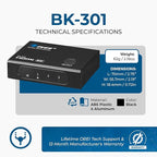 OREI HDMI Switcher with 4K@120Hz 4:4:4 / 8K@60Hz 4:2:0 - HDR10+, VRR, ALLM, QFT, CEC - 48Gbps Bandwidth - HDMI Switch with Remote – Perfect for Gaming with PS5/Xbox/PC