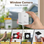 STSVA 3MP 2K Window Security Camera,2.4G&5G WiFi Indoor Camera for Home with Color Night Vision,24/7 Recording,Motion Detection,Support SD Card and US Cloud Storage.(1PCS)