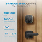 ULTRALOQ Bolt Fingerprint Smart Lock with Lever, Front Keypad Door Lock with Handle, Built-in WiFi Deadbolt, App Remote Control, Auto-Lock, Works with Apple HomeKit, Alexa, Google, BHMA Certified