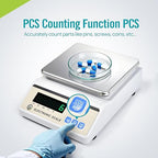 LICHEN Lab Analytical Balance 1000g x 0.01g with LED Display, High Precision Lab Scale with g/ct/oz/lb Units-Laboratory Scientific Scale for Kitchen,Pharmacy,Jewelry(No Test Weight)