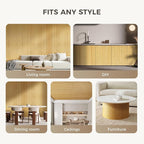 OUZUGIE 1 Pack 96x48 Inch Natural Bamboo Wall Panel – Natural Pole Wrap Paneling for Walls, Ceilings, Cabinets, Furniture – Ideal for Bedroom, Living Room & Office DIY Decor