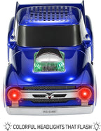 WSTER WS-538 Retro Pickup Truck Bluetooth Replica Speaker – Portable Wireless Car Model Speaker with FM, TWS, LED Party Lights, USB/TF Playback, Built-in Microphone, Type-C, Surprise Gift(Blue)